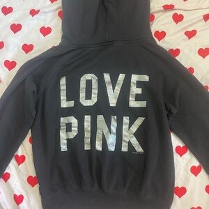 Love Pink Hoodie - Black